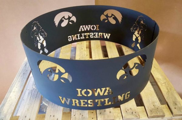 Iowa Hawkeye wrestling fire ring