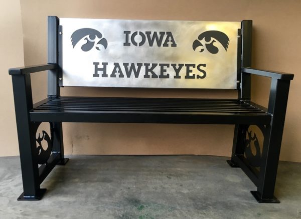 Iowa Hawkeye heavy duty bench